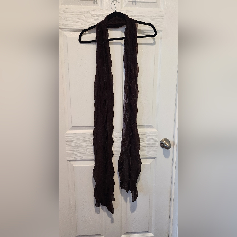 Cato Chocolate Brown Sheer Scarf